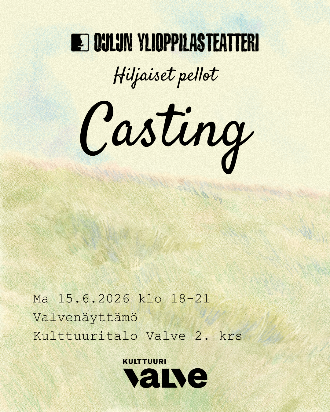Hiljaiset pellot casting